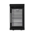 Large Black Stainless Steel Single-Door Fridge For Outdoor Kitchen Islands (SAK15296) - Saksby Wholesale - Front View