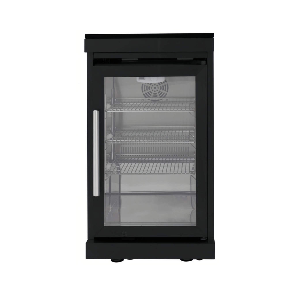 Large Black Stainless Steel Single-Door Fridge For Outdoor Kitchen Islands (SAK15296) - Saksby Wholesale - Front View Fridge