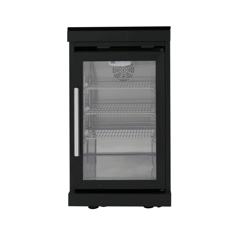 Large Black Stainless Steel Single-Door Fridge For Outdoor Kitchen Islands (SAK15296) - Saksby Wholesale - Front View Fridge