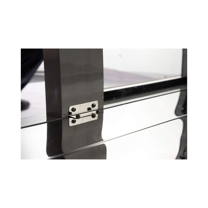 Large Black Stainless Steel Single-Door Fridge For Outdoor Kitchen Islands (SAK15296) - Saksby Wholesale - Hinge Details