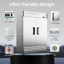 Large Commercial 49 Cu.Ft 2-Door Stainless Steel Reach-In Refrigerator With OmniSmart Temperature Control (SAK54160) - Saksby Wholesale - Features View