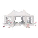 Large Heavy-Duty Customizable Party Tent With Sidewalls And Windows (SAK72615) - Saksby Wholesale - 20X15FT Front View On White Background