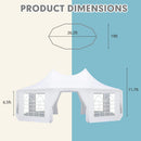 Large Heavy-Duty Customizable Party Tent With Sidewalls And Windows (SAK72615) - Saksby Wholesale - 26X19FT Dimensions