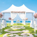 Large Heavy-Duty Customizable Party Tent With Sidewalls And Windows (SAK72615) - Saksby Wholesale - Lifsetyle In Front Of Ocean