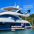 Large Inflatable Yacht Boat Water Slide With Protective Net And Air Pump (SAK51452)