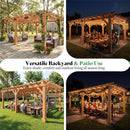 Large Outdoor Cedar Wood Pergola Kit With Slatted Roof (SAK31064) - Saksby Wholesale - Different Occasions