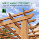 Large Outdoor Cedar Wood Pergola Kit With Slatted Roof (SAK31064) - Saksby Wholesale - Solid Wood Design