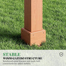 Large Outdoor Cedar Wood Pergola Kit With Slatted Roof (SAK31064) - Saksby Wholesale - Stable Design