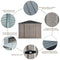 [06X08FT] Large Outdoor Metal Hanover Storage Cabin House Shed (SAK94577) - Saksby Wholesale - Lifestyle View