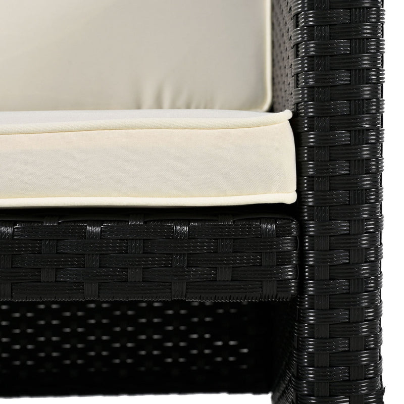 Large Outdoor Quadrilateral Spa Surround Rattan Sectional Sofa Set With Storage Compartments (SAK80217) - Saksby Wholesale - Rattan And Cushion