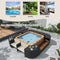 Large Outdoor Quadrilateral Spa Surround Rattan Sectional Sofa Set With Storage Compartments (SAK80217) - Saksby Wholesale - For Patio And Backyard