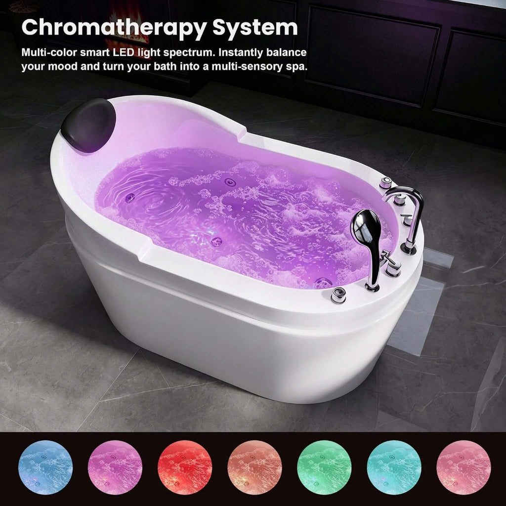 Large Premium Acrylic Whirlpool Tub With Air Jets Pillow And Seat (SAK17326) - Saksby Wholesale - Chemotherapy System