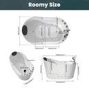 Large Premium Acrylic Whirlpool Tub With Air Jets Pillow And Seat (SAK17326) - Saksby Wholesale - Dimensions