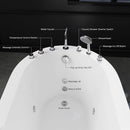 Large Premium Acrylic Whirlpool Tub With Air Jets Pillow And Seat (SAK17326) - Saksby Wholesale - Parts View