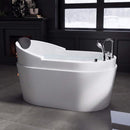 Large Premium Acrylic Whirlpool Tub With Air Jets Pillow And Seat (SAK17326) - Saksby Wholesale - Side View