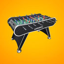 Large Premium Full Size Soccer Foosball Game Table (SAK96312) Saksby - Corner View On Orange Background