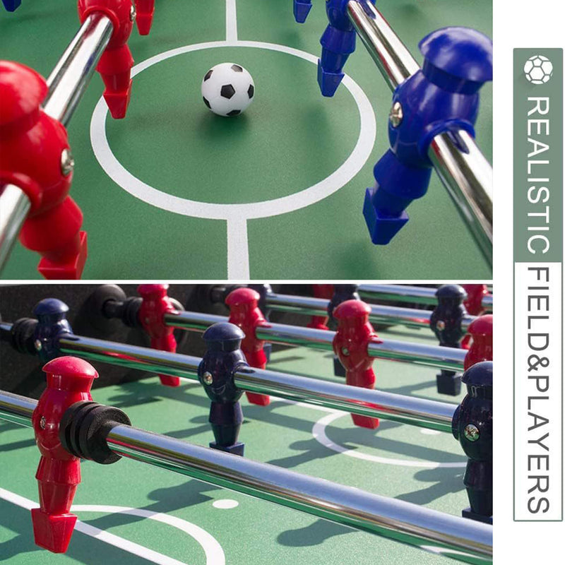 Large Premium Full Size Soccer Foosball Game Table (SAK96312) Saksby - Field And Players