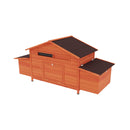 Large Premium Outdoor Spacious Wooden Chicken Coop With Two-sides Nesting Boxes, 44 Inch (Sak21875) - Saksby Wholesale - Front Left View Wth Door