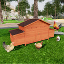 Large Premium Outdoor Spacious Wooden Chicken Coop With Two-sides Nesting Boxes, 44 Inch (Sak21875) - Saksby Wholesale - Lifestyle View