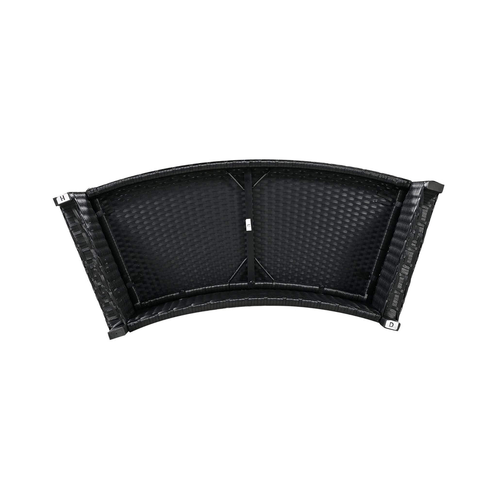 Large Premium Surround Spa Patio Rattan Sofa Set With Storage Compartments And Cushions (SAK75629) - Saksby Wholesale - Bottom View