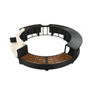 Large Premium Surround Spa Patio Rattan Sofa Set With Storage Compartments And Cushions (SAK75629) - Saksby Wholesale - Top View