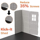 Large Resin Outdoor Storage Shed With Floor, Windows, And Lockable Door (SAK98421) - Saksby Wholesale - Kick-It Installation