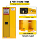 Large Yellow Heavy Duty Flammable Welded Fireproof Storage Cabinet, 35" (SAK52837) - Saksby Wholesale - Features View