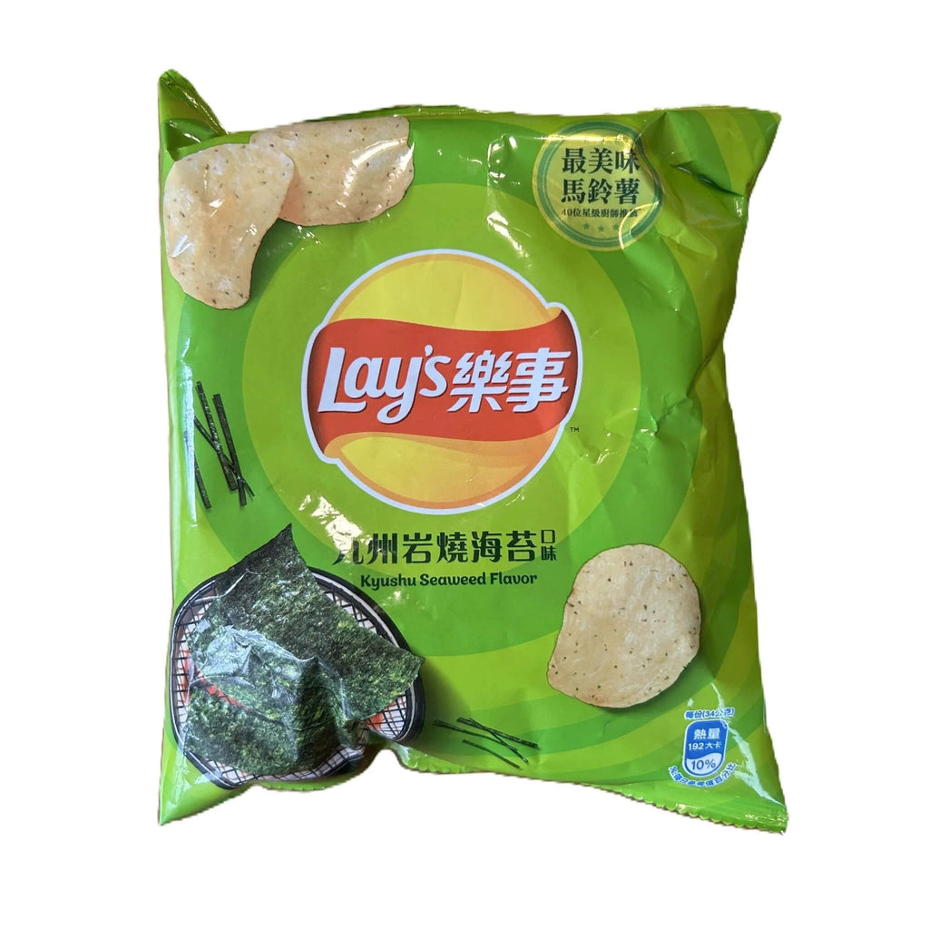 Lay’s Kyushu Seaweed Flavor – Savory Japanese-Inspired Potato Chips 65g Bag (Taiwan)