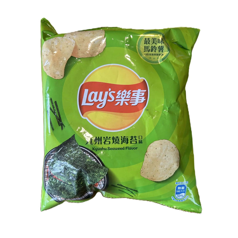 Lay’s Kyushu Seaweed Flavor – Savory Japanese-Inspired Potato Chips 65g Bag (Taiwan)