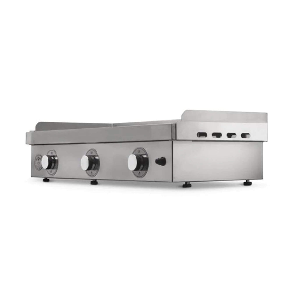 Le Griddle Ultimate Built In Countertop Propane Gas Griddle 41 Inch GFE105 Front Left View Without Lid