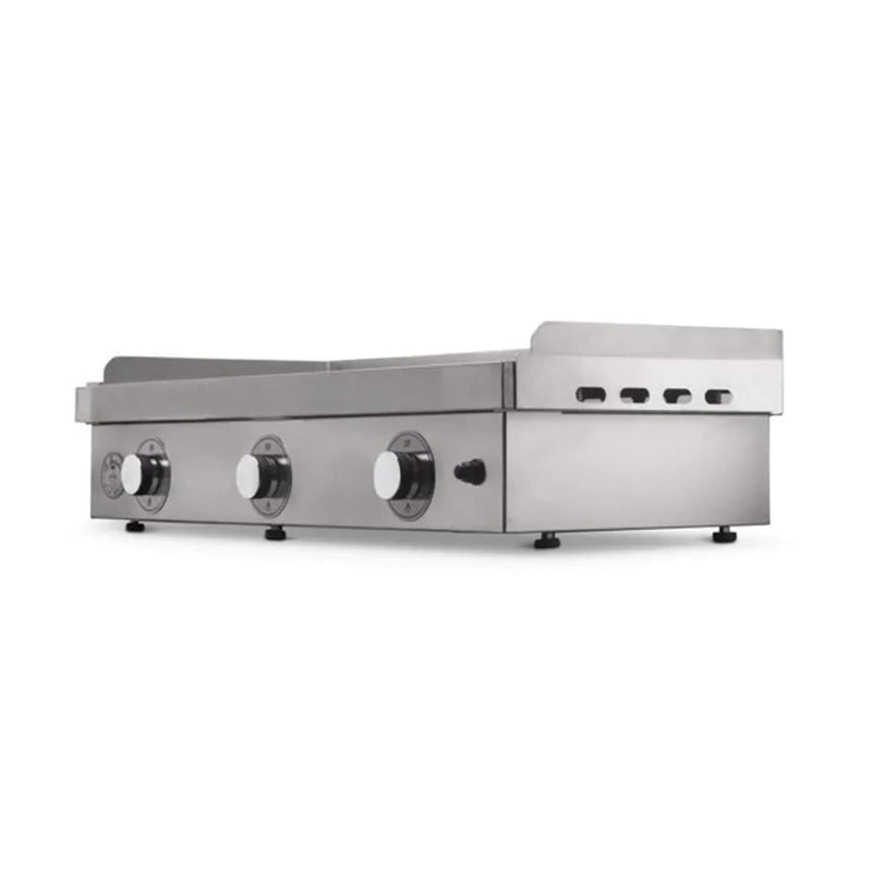 Le Griddle Ultimate Built In Countertop Propane Gas Griddle 41 Inch GFE105 Front Left View Without Lid