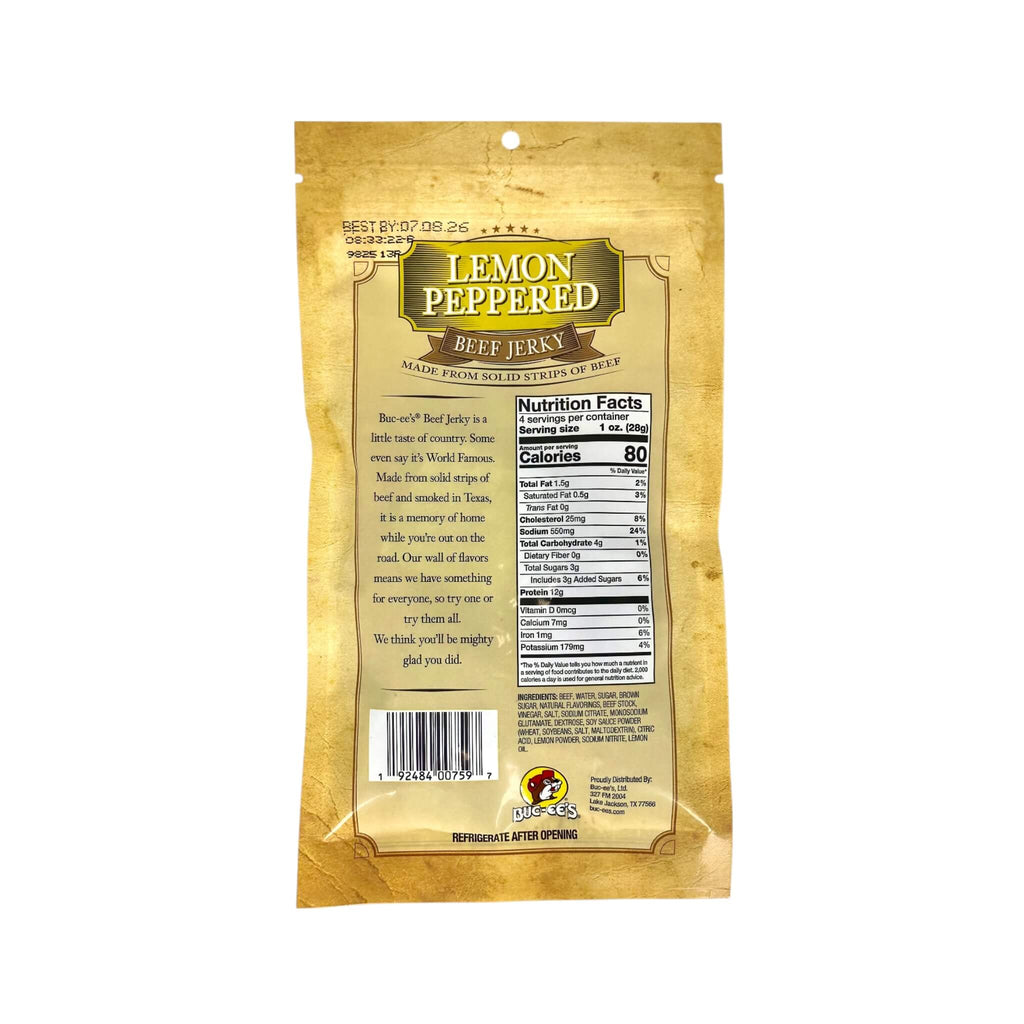 Lemon Peppered Beef Jerky (SAK68913) - Saksby Wholesale - Back View