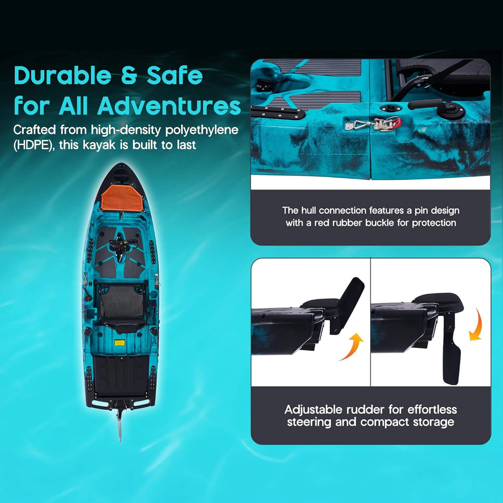 Lightweight 10FT Modular Fishing Kayak With Fin Drive System (SAK21489) - Saksby Wholesale - Durable And Safe