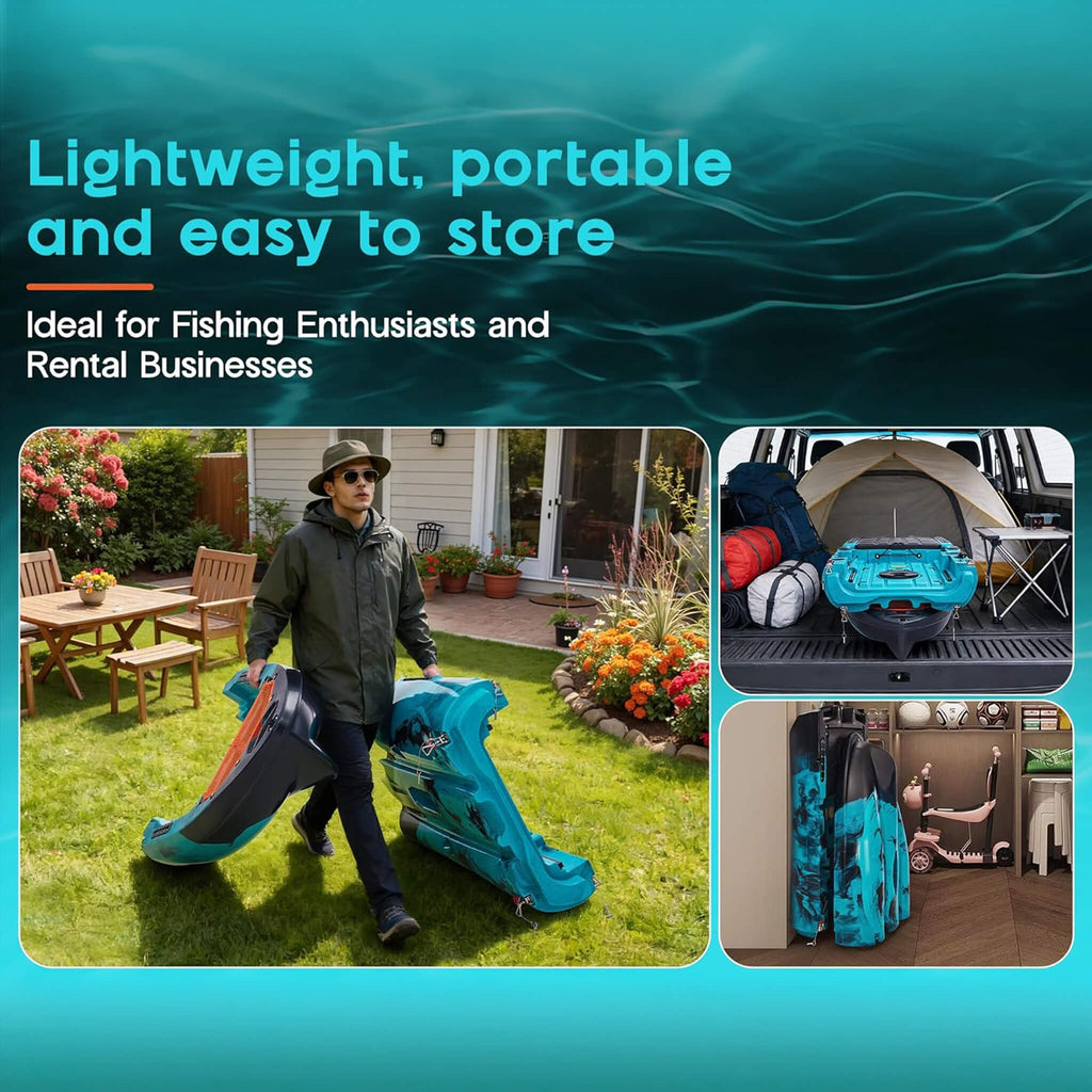 Lightweight 10FT Modular Fishing Kayak With Fin Drive System (SAK21489) - Saksby Wholesale - Easy To Store