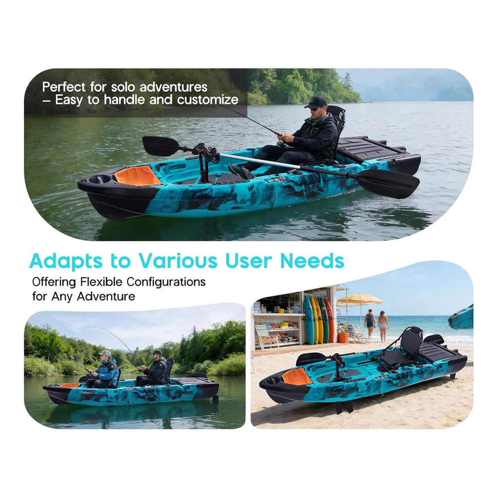 Lightweight 10FT Modular Fishing Kayak With Propeller Drive System (SAK67032) - Saksby Wholesale - Applications