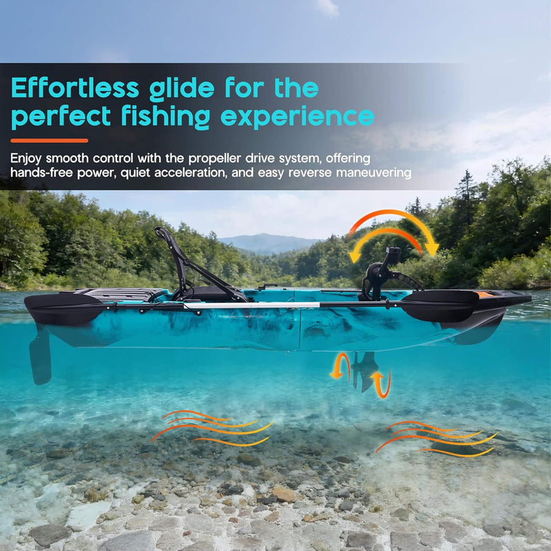 Lightweight 10FT Modular Fishing Kayak With Propeller Drive System ...