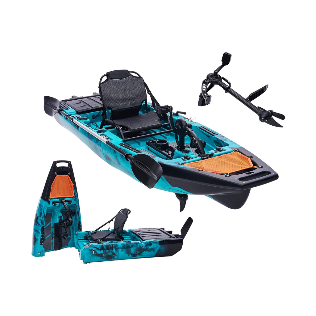 Lightweight 10FT Modular Fishing Kayak With Propeller Drive System (SAK67032) - Saksby Wholesale - Front Right View