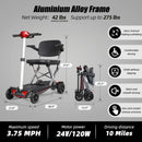 Lightweight Powered Folding Mobility Scooter For Adults And Seniors (SAK53214) - Saksby Wholesale - Dimensions and Features