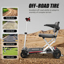 Lightweight Powered Folding Mobility Scooter For Adults And Seniors (SAK53214) - Saksby Wholesale - Off Road Tire