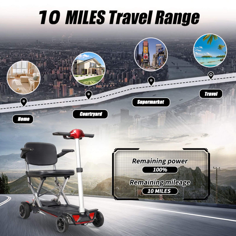 Lightweight Powered Folding Mobility Scooter For Adults And Seniors (SAK53214) - Saksby Wholesale - Travel Range
