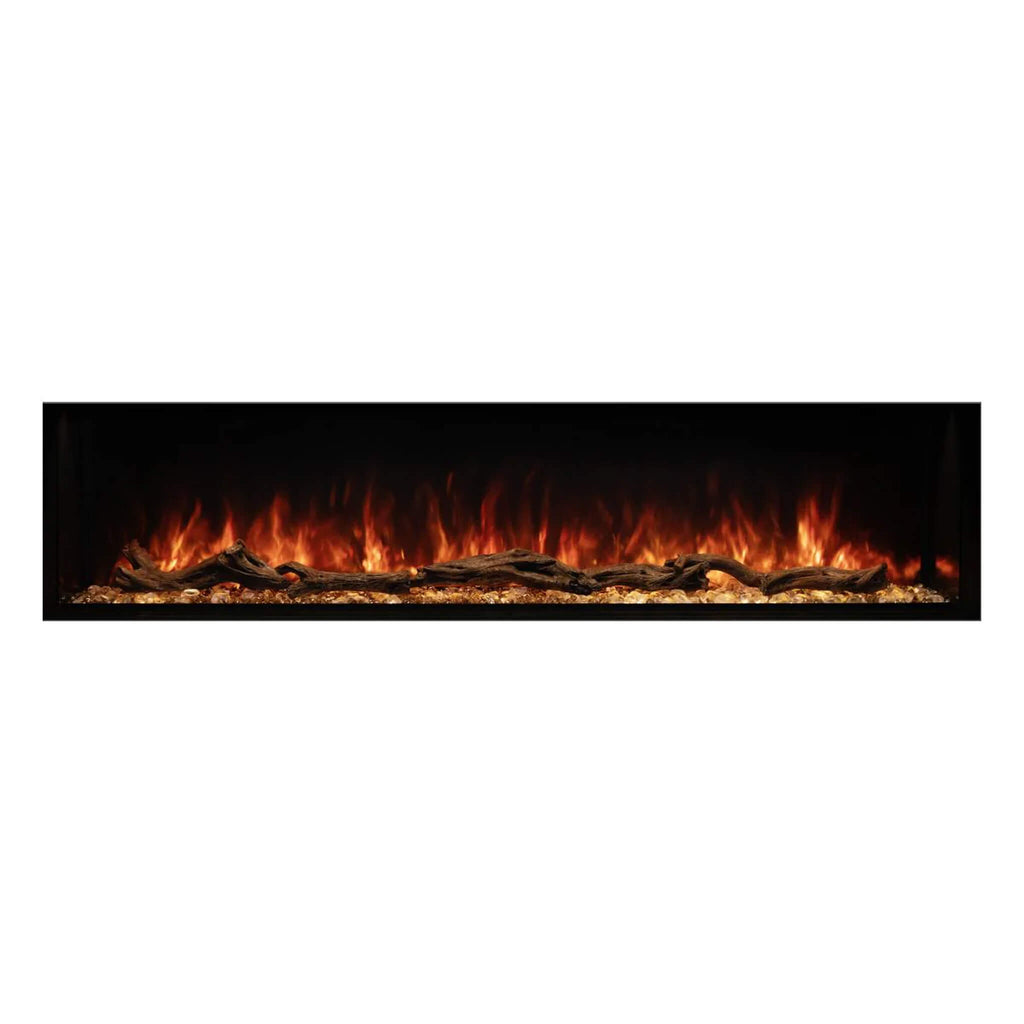 MODERN FLAMES LANDSCAPE PRO MULTI 56" Linear Multi-Sided Electric Fireplace With Hybrid Flame Technology [LPM-5616V2] SAKSBY - Front View