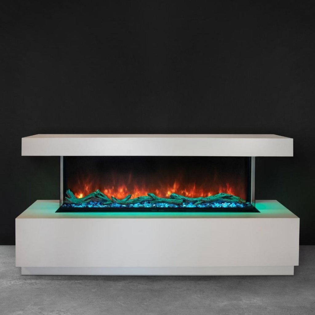 MODERN FLAMES LANDSCAPE PRO MULTI 56" Linear Multi-Sided Electric Fireplace With Hybrid Flame Technology [LPM-5616V2] SAKSBY - Flames View