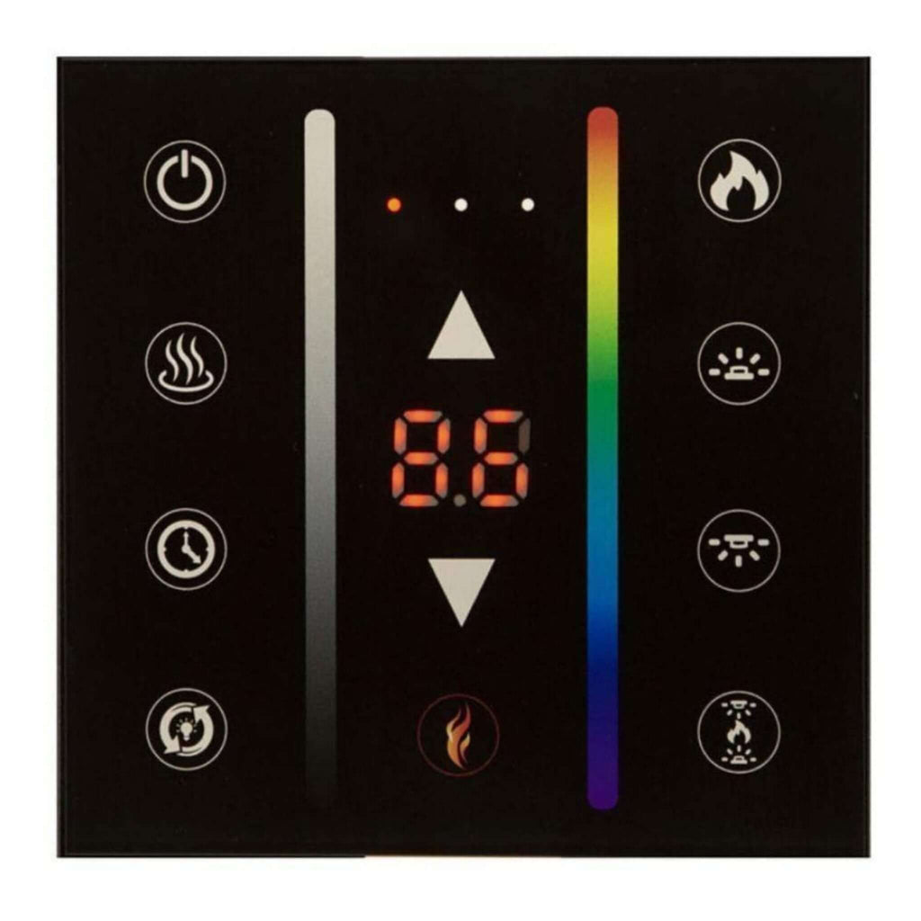 MODERN FLAMES LANDSCAPE PRO MULTI 56" Linear Multi-Sided Electric Fireplace With Hybrid Flame Technology [LPM-5616V2] SAKSBY - Digital Screen View