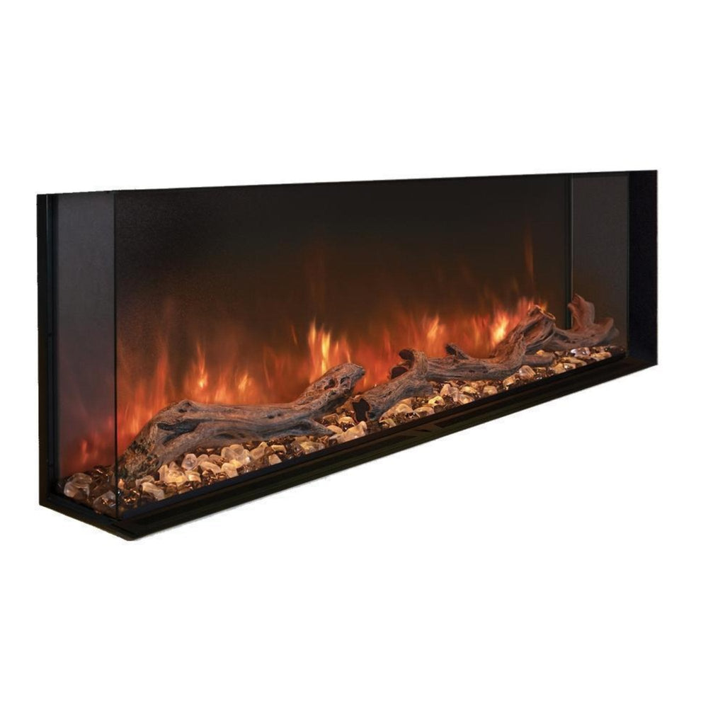 MODERN FLAMES LANDSCAPE PRO MULTI 56" Linear Multi-Sided Electric Fireplace With Hybrid Flame Technology [LPM-5616V2] SAKSBY - Front Left View
