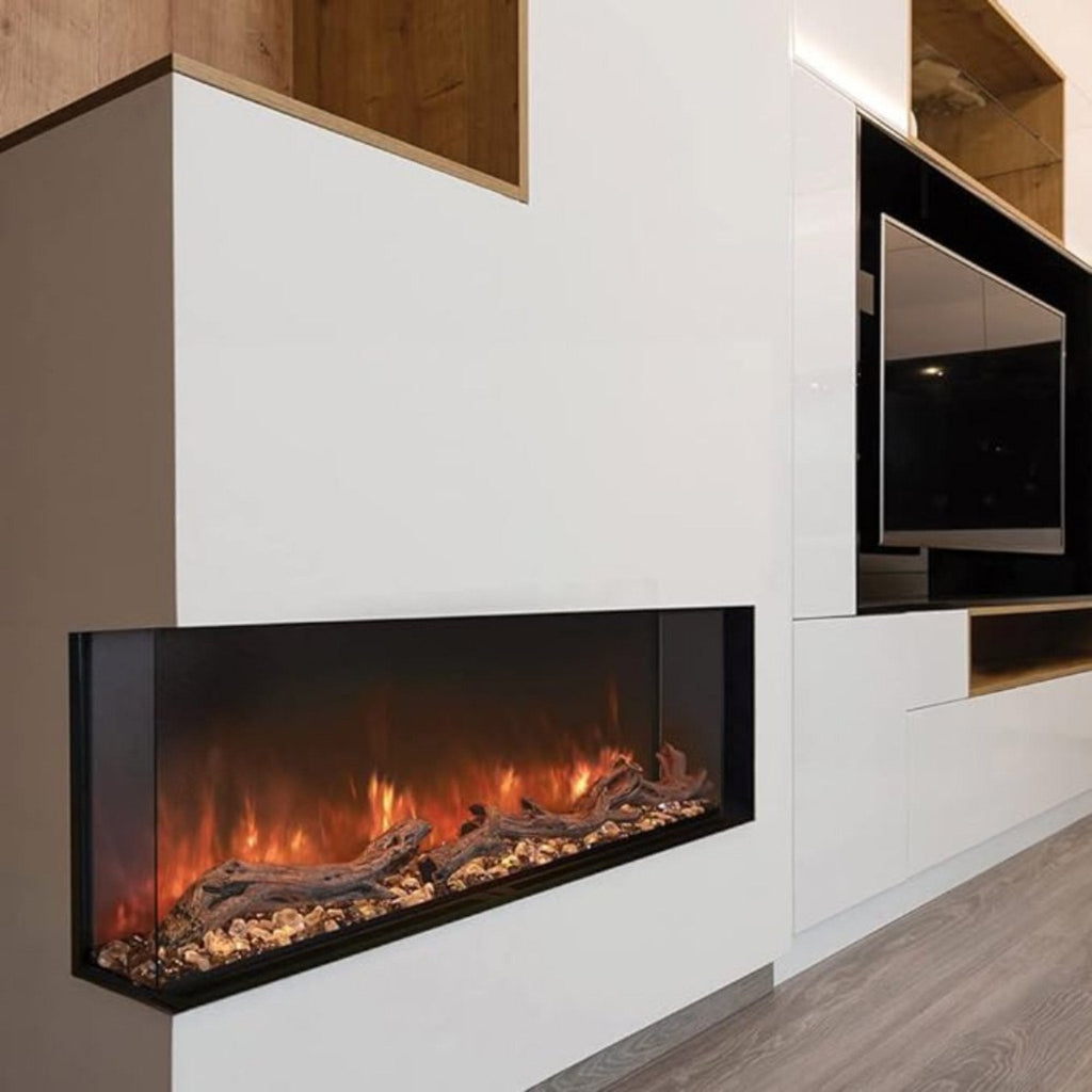 MODERN FLAMES LANDSCAPE PRO MULTI 56" Linear Multi-Sided Electric Fireplace With Hybrid Flame Technology [LPM-5616V2] SAKSBY - Front View