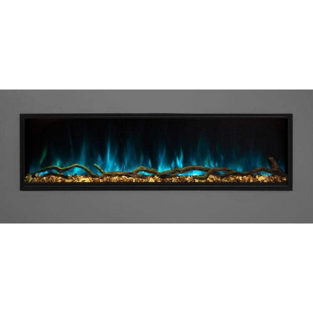 MODERN FLAMES LANDSCAPE PRO SLIM 44" Built-In Linear Electric Fireplace [LPS-4414V2] SAKSBY - Flames View