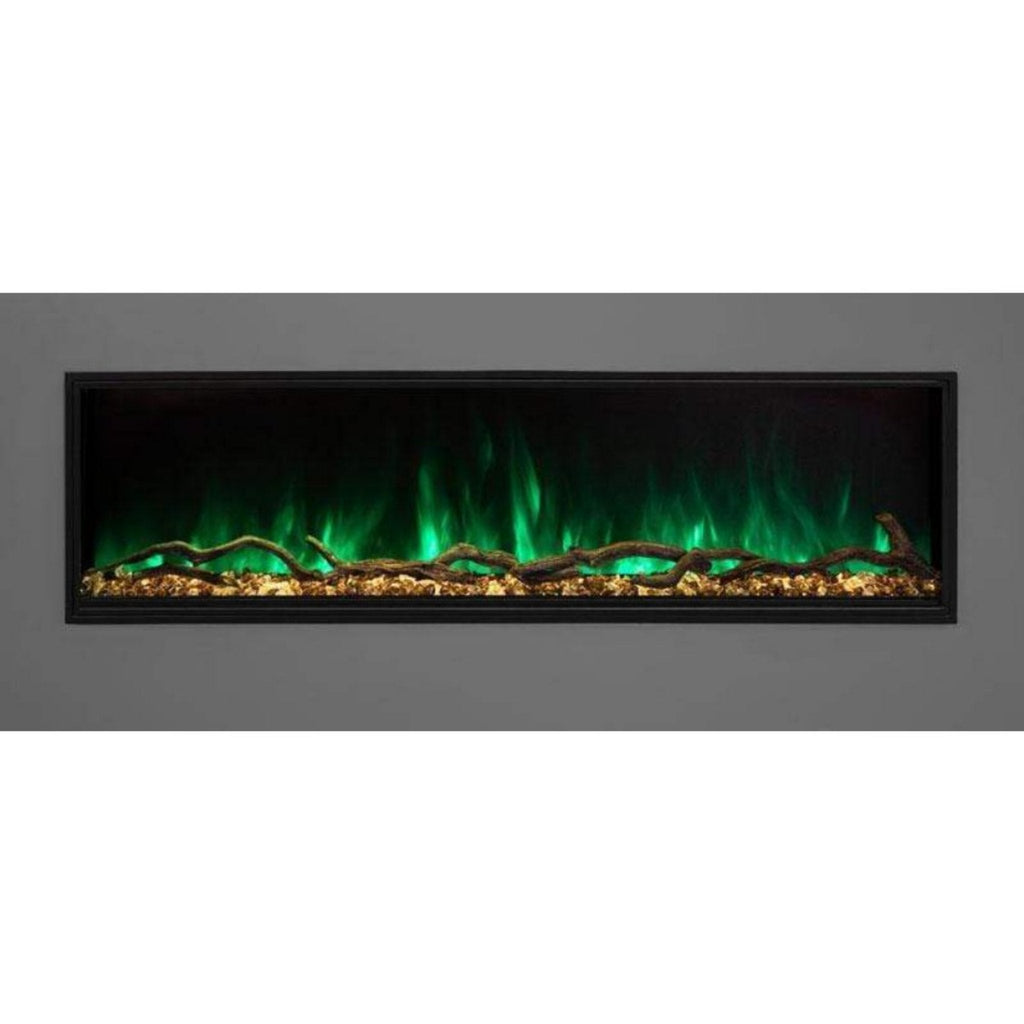 MODERN FLAMES LANDSCAPE PRO SLIM 44" Built-In Linear Electric Fireplace [LPS-4414V2] SAKSBY - Flames View