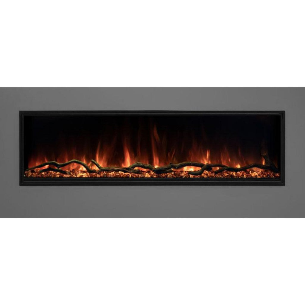 MODERN FLAMES LANDSCAPE PRO SLIM 44" Built-In Linear Electric Fireplace [LPS-4414V2] SAKSBY - Flames View