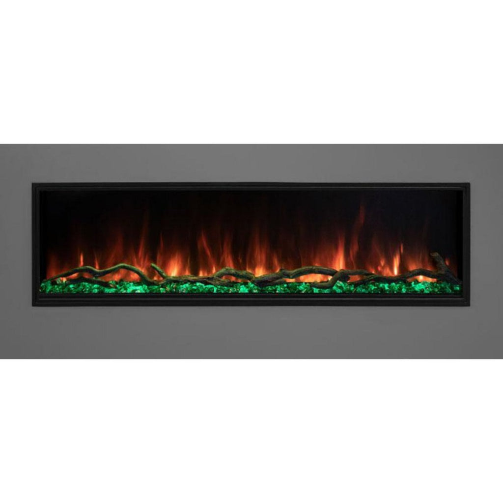 MODERN FLAMES LANDSCAPE PRO SLIM 44" Built-In Linear Electric Fireplace [LPS-4414V2] SAKSBY - Flames View