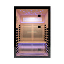 Luxury 2-Person Canadian Hemlock Wood Far Infrared Home Sauna (SAK02184) - Saksby Wholesale - Front View